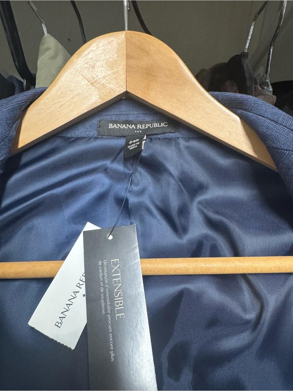 Banana Republic Navy Blue Suit Jacket with Satin Lining